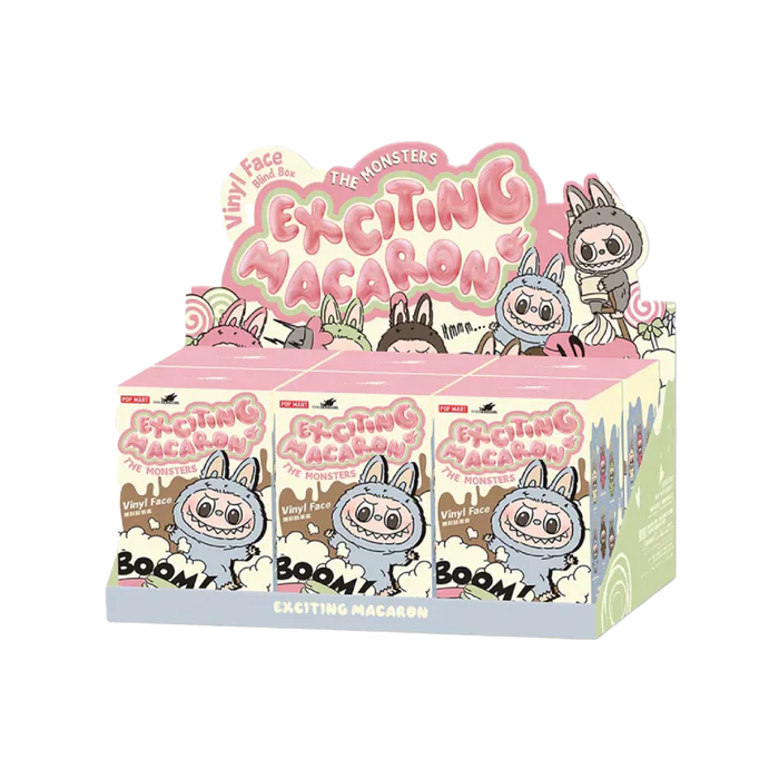 Pop Mart Labubu The Monsters Tasty Macarons Winylowa Maska w Pudełku-niespodziance